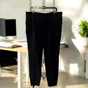 Brooks 346 NWT Men's 40 x 30 Black 100% Wool Flat Front Straight Leg Dress Pants